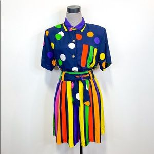 Vintage Rainbow Short Set